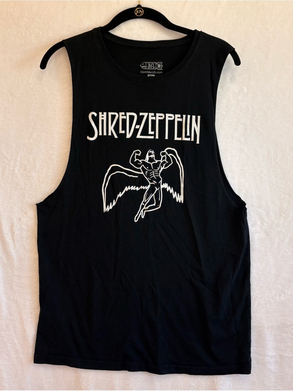 🖤 Shred Zeppelin Black Muscle Tank Top – Men’s Small – Dom Merch Rock Graphic